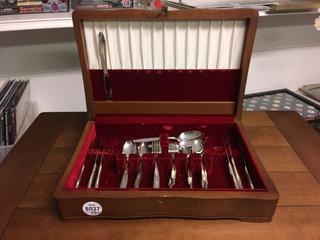 Silver Plated Silverware Set, Missing Pieces.