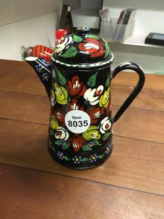 Painted Kettle, Made in Poland.