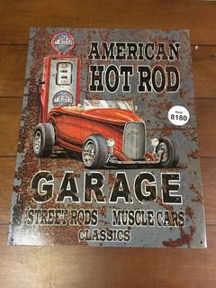 American Hot Rod Sign, 16 x 12 1/2".