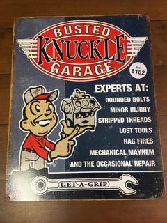 Busted Knuckle Garage, 16 x 12 1/2".