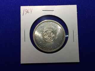 1964 Canada Silver Dollar, "Charlotte Town Quebec".