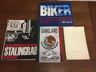 Biker Books & Second World War Book.