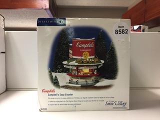 Campbells Soup Counter Snow Village Decoration.