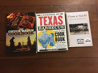 (3) Cowboy/Ranch Themed Cook Books.