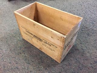 Wooden Crate, 18 x 9 3/4 x 11 3/4".