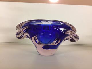 Blue Glass Candy Dish.