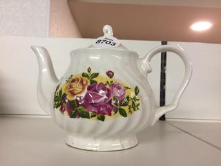 White with Flowers Tea Pot.