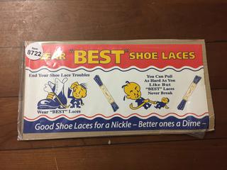 Cardboard Best Shoelaces Sign.