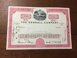 The Kendall Company Certificate of 50 Shares Sold to Blair & Co Inc. Jan , 26, 1968.