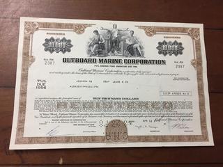 Outboard Marine Corporation $10,000, 7 3/4% Sinking Fund Debenture Due  1996, April, 11, 1978.