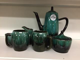 Blue Mountain Pottery Tea Set with (2) Mugs.