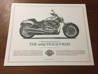 Harley Davidson 2003 VRSCA V-Rod Poster.