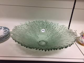 Large Glass Bowl, ~20" Diameter.