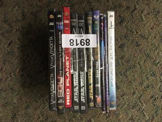 (10) Assorted DVD's.