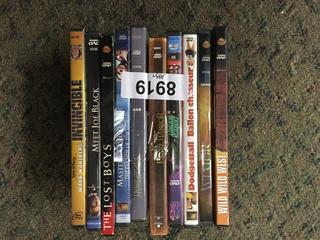 (10) Assorted DVD's.