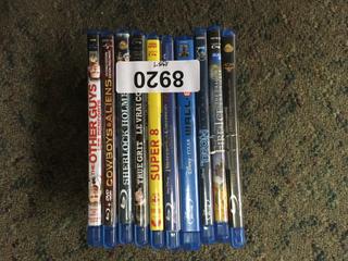 (10) Assorted Blue Ray Discs.