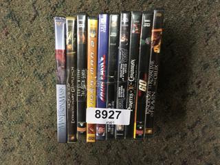 (10) Assorted DVD's.