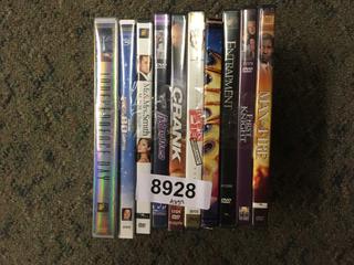 (10) Assorted DVD's.