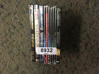 (10) Assorted DVD's.