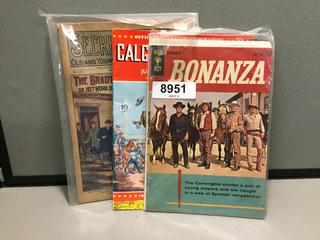 Bonanza Magazine, 1957 Calgary Stampede Souvenir Program & Secret Service Old and Young King Brady, Detectives 1919 Comic.