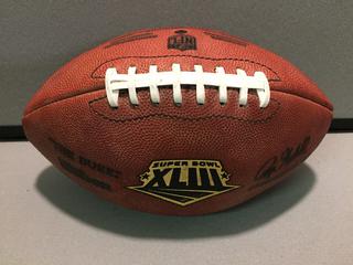 Official Game Ball From Superbowl XLIII (43) Pittsburgh Steelers vs Arizona Cardinals in Tampa Bay, February 1, 2009.