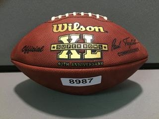 Official Game Ball From Superbowl XL (40) Pittsburgh Steelers vs Seattle Seahawks in Detroit February 5, 2006.