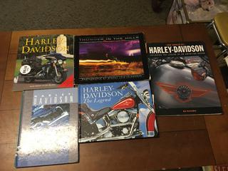 (5) Harley Davidson Books.