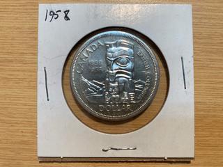 1958 Canada Silver Dollar.