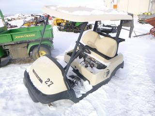 2009 Club Car Golf Cart Frame, SN PH0963-050659 *Note: No Seat, No Key, No Battery, Drivers Side Wheels Missing* (N. Fence)