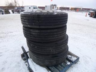 (4) Michelin 11R24.5 Tires c/w Aluminum Rims (Row 1)