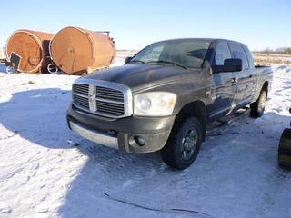 2008 Dodge Ram 1500 4X4 Crew Cab c/w 5.7L Hemi V8, A/T, A/C, Leather, Power Sunroof, Showing 230,102 Kms, LT 265/70R17 Tires, VIN 3D3KS19D38G177350 *Note: Key Is Broken But Still Works, Drivers Seat Has Hole, Work Order In Documents Tab*
