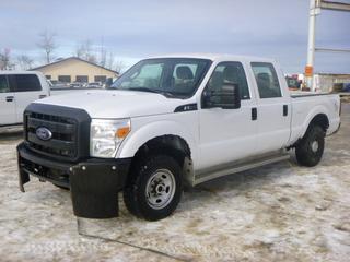 2012 Ford F-250 4X4 Crew Cab c/w 6.2L V8, A/T, A/C, Showing 133,005 Kms, GVWR 9,900 Lb, 245/75R17 Tires, VIN 1FT7W2B67CEB34361 *Note: Check Engine Light On*