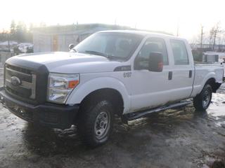 2014 Ford F-250 XL 4X4 Crew Cab c/w 6.2L, A/T, A/C, Showing 286,664 Kms, 156 In. W/B, 245/75R17 Tires, Flex Fuel, VIN 1FT7W2B69EEA62873 *Note: Out of Province (SK), Check Engine Light On*