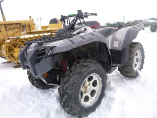 2007 Yamaha Grizzly 700 FI ATV c/w Yamaha 41.86 Cubic Indy 47, Showing 06861 Kms, Winch, Heated Grips, 27x9R14 Front Tires, 27x11R14 Rear Tires, VIN JY4AM09W47C011638 *Note: Starts With Boost*