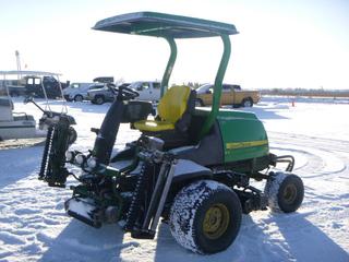 2013 John Deere 7500 E-Cut Hybrid Fairway Mower c/w Yanmar 3JTMA Diesel, Showing 2202 Hours, 26.5x14.00-12 Front Turf Tires, 20x10.00-8 Rear Front Tires, (5) 22 In. Cutting Reel, SN 1TC75EHXKDF050075 