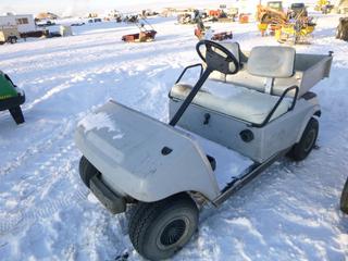 1996 Club Car Golf Utility Vehicle c/w Kawasaki, 18x8.50-8 Tires, 30.5 In. x 43 In. Box, SN AG9628-509949 *Note: No Keys, Hours Unknown, Running Condition Unknown*