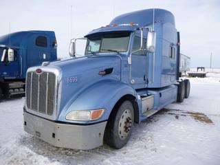 2012 Peterbilt 386 T/A Sleeper Truck Tractor C/w Paccar 455hp, 13 spd , A/R Susp, 38,000 lb rears Showing 1,295,610kms. VIN 1XPHDP9XXCD166568 *NOTE OUT OF PROVINCE Asset Located @ 21122 TWP RD 582, Redwater AB Call Connor Tighe 780-218-4493 for Viewing/Load Out*