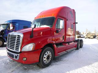 2012 Freightliner Cascadia T/A Sleeper Truck Tractor C/w Detroit Diesel, A/T, 40,000 lb Rears Showing 1,239,658kms. VIN 1FUJGLDR0CSBT3193 *NOTE Engine Blow By, Will Be Sold With Active CVIP(As Per Owner) Asset Located @ 21122 TWP RD 582, Redwater AB Call Connor Tighe 780-218-4493 for Viewing/Load Out*
