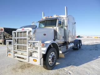2008 Peterbilt 388 T/A Truck Tractor C/w Cummins ISX550, 46,000 lb Rears, Wet Kit Showing 1,243,125 kms 27,198 hrs VIN 1XPWD40X98N769953 *NOTE Will Be Sold With Active CVIP(As Per Owner) Asset Located @ 21122 TWP RD 582, Redwater AB Call Connor Tighe 780-218-4493 for Viewing/Load Out*
