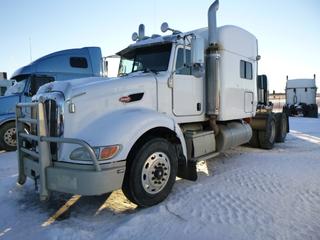 2008 Peterbilt 386 T/A Truck Tractor C/w Cummins ISX 550, A/T, 44,000 lb Rears Showing unable To Confirm Mileage VIN 1XPHD49X08D766991 *NOTE Minor Damage To Sleeper, Asset Located @ 21122 TWP RD 582, Redwater AB Call Connor Tighe 780-218-4493 for Viewing/Load Out*