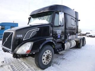 2014 Volvo VNL64T730 T/A Sleeper Truck Tractor VIN 4V4NC9KL7EN174820 *NOTE No Engine Or Transmission, PARTS ONLY,  Asset Located @ 21122 TWP RD 582, Redwater AB Call Connor Tighe 780-218-4493 for Viewing/Load Out*