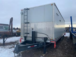 2008 South Land Tri Axle Well Site Trailer C/w Water Tank, Furnace, Kitchen, 1 Bedroom, Office, Bathroom and Shower VIN 2S9LW846181018444 *NOTE: Asset Located @ 21122 TWP RD 582, Redwater AB Call Connor Tighe 780-218-4493 for Viewing/Load Out*