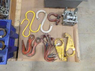 Qty of Assorted Lifting/Sorting Hooks, Shakes, "S" Hangers, Bail Hooks and More (J-1-2--2 pcs)