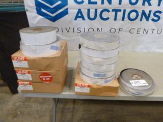 Qty of Uline Magnetic Label Rolls, 1, 2, 3 In. (J41)
