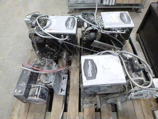 (3) Chamberlain Lift Master Elite Series Logic 3.0 Door Openers, (1) Michnan 1/2 HP Door Opener (T-3-1)
