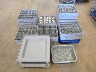 Assortment of Glasses & Stem Ware with (2) Dolly's, (R-1-1)