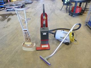 (1) Electrolux Carpet Cleaner, (1) Pro Clean Vacuum, (1) Lux Commercial Vacuum (X-4-2)