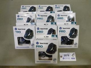 (10 Pairs) Yaktrax Pro Winter Traction Aids, Size Small, (F-1)
