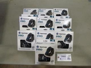 (10 Pairs) Yaktrax Pro Winter Traction Aids, Size Small, (F-1)