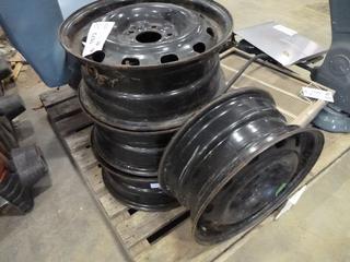 (4) 16 In. x 6.5 In. Steel Rims, 5-Bolt on 114.3 mm Bolt Circle, (T-2-1)
